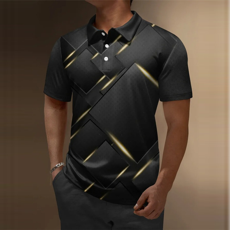 Kortärmad pikétröja herr sommartidsvarumärke slim fit enkel stil T-shirt affärströja för män avslappnad topp_voghion.com