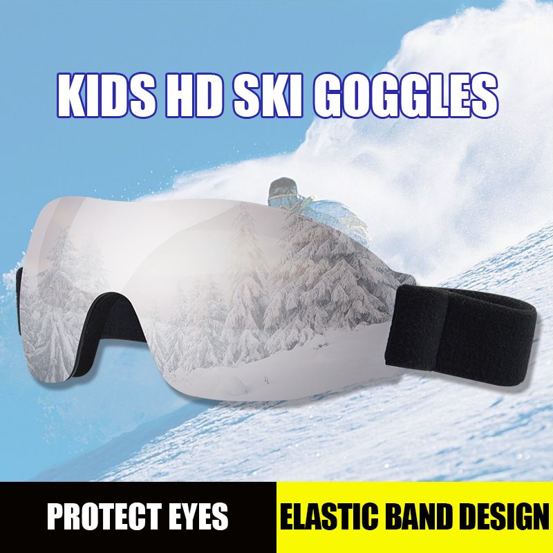 Einschichtige Skibrille für Kinder, hochauflösende, farbenfrohe Schneebrille, winddicht und UV-beständig_voghion.com