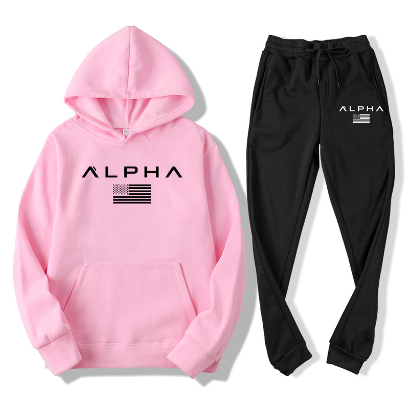 Maglione da uomo set maglione felpato pantaloni casual felpa sportiva aspetto autunno e inverno set di due pezzi_voghion.com