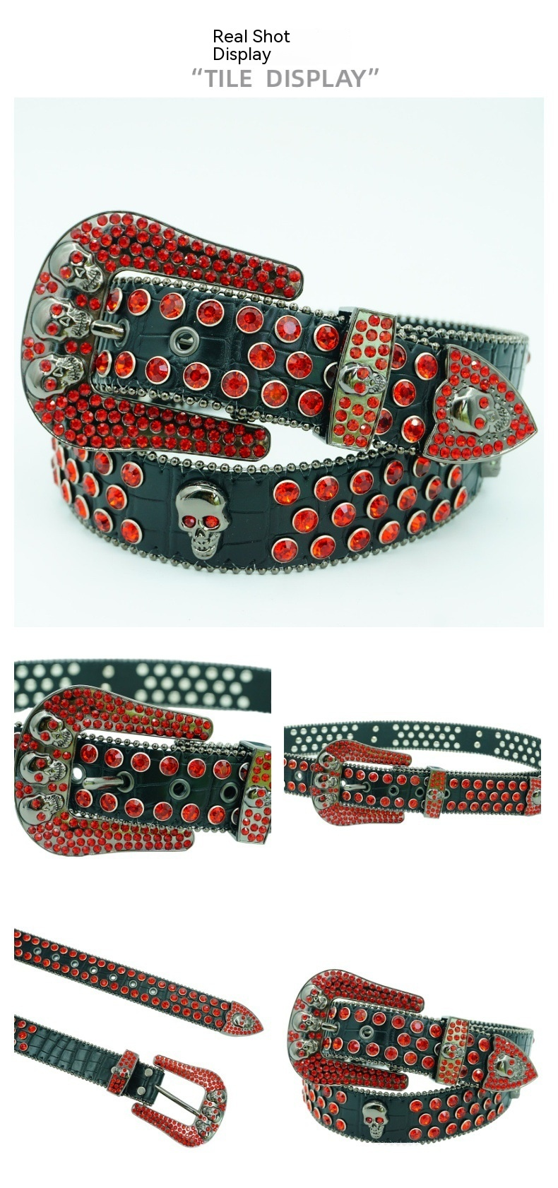 Damen 2024 Neuer personalisierter Punk-Schädel, kreatives Design-Zubehör, dekorativer Jeans-Modegürtel mit Diamanten, Herren-Taillenabdeckung_voghion.com