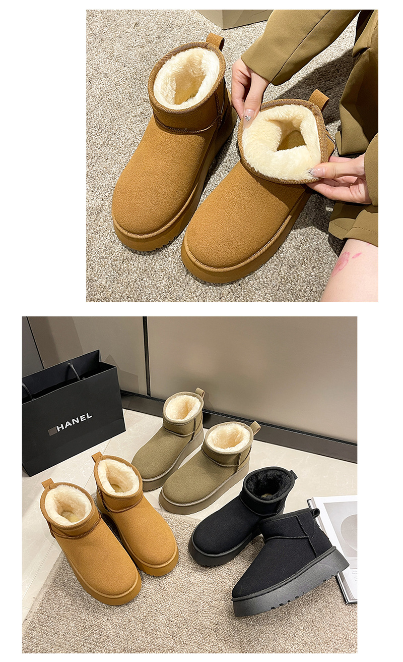 Naisten Winter Ultra Mini Boot Designer Australian Platform-saappaat miehille Aitoa nahkaa Lämpimät Nilkkaturkissaappaat Ylellinen kenkä_voghion.com