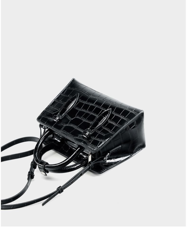 Borsa a mano in vera pelle, alla moda, da donna, piccola, quadrata, semplice, di nicchia, popolare, a tracolla_voghion.com