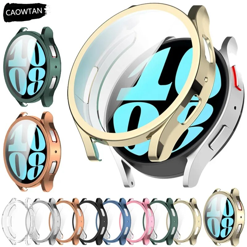 Soft Case for Samsung Galaxy Watch 6 5 40mm 44mm Cover TPU Screen Protector All-Around Bumper Shell Protective Film_voghion.com