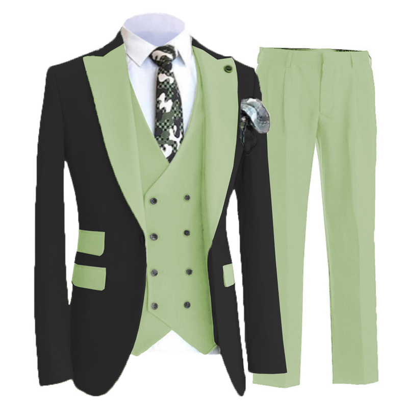 Ropa de hombre, traje de pelo para hombre, vestido de boda para novio, traje de actuación para cantante joven presentador, vestido de padrino_voghion.com