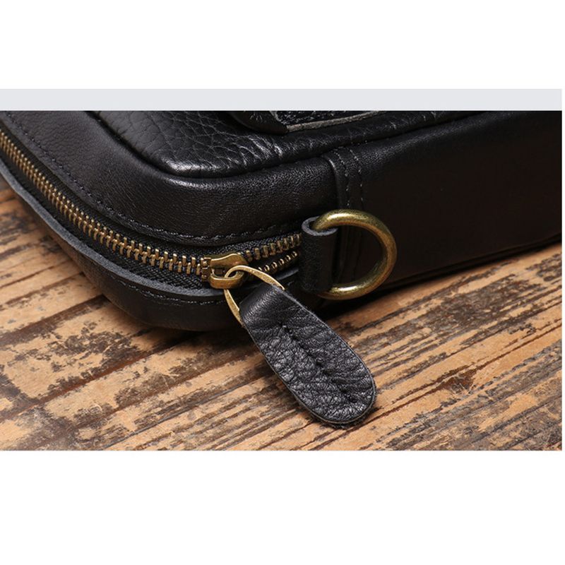 Nuova borsa a tracolla in vera pelle da uomo, borsa a tracolla casual multifunzionale, piccola borsa quadrata_voghion.com