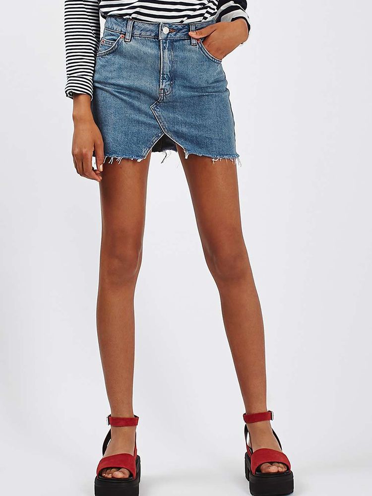 Venda quente Ins Moda Verão Mulheres Cintura Alta Shorts Saia Senhora Sexy Boate Stripper Recorte Streetwear Mini Vestido Jeans Jeans_voghion.com