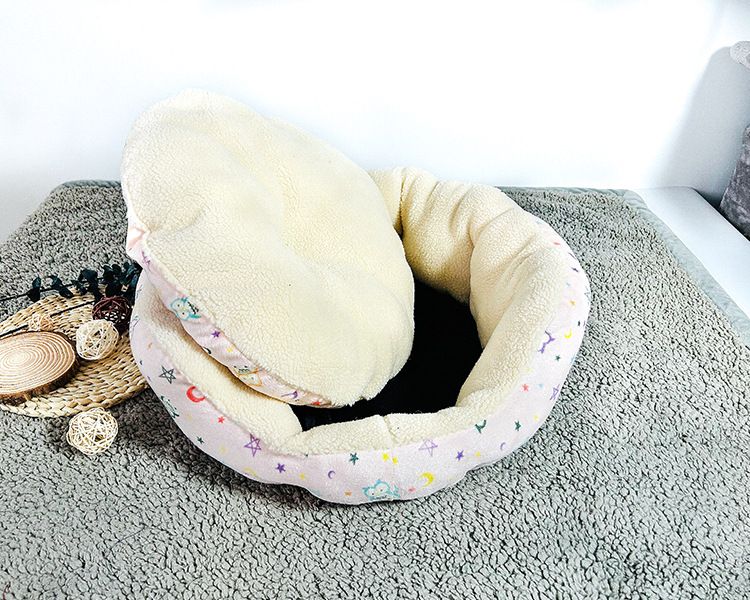 Kann als Nest für alle Jahreszeiten verwendet werden, als wärmendes Winternest, dickes Katzennest, Haustiermatte für Hunde_voghion.com