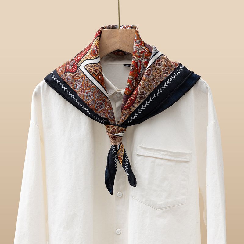 Heavenly Gate! Double-Sided Silk Wool For Women Winter High-End Warm Stylish Versatile Neck Small Scarf_voghion.com