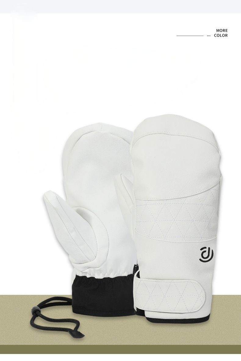 Single Board Fingerlose, verdickte Outdoor-Radhandschuhe, warm, kältebeständig, mit Fleece gefüttert, wasserdichte Unisex-Skihandschuhe_voghion.com