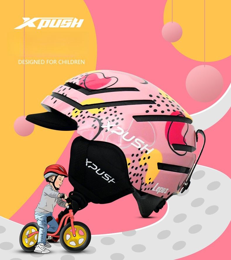 Casco protettivo per bambini xpush regolabile per testa e coda, per sport all'aria aperta, sci e neve, unisex_voghion.com