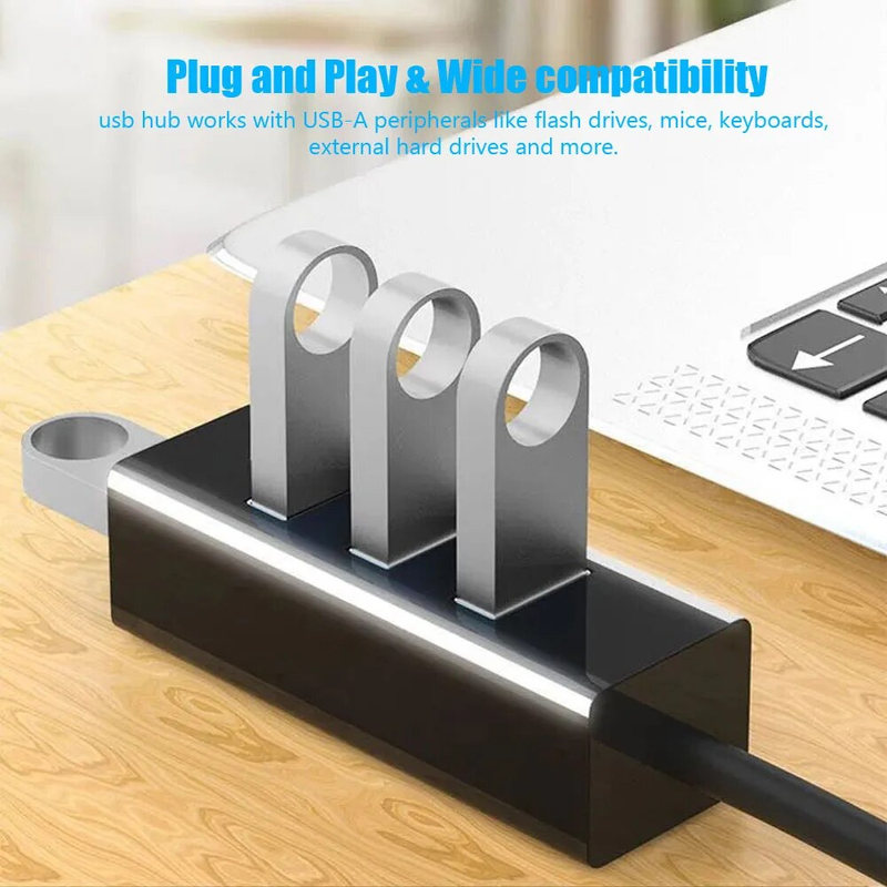 Multi-Splitter verwenden Netzteil 4 Port mehrere Expander Mini USB 2.0 Hub_voghion.com