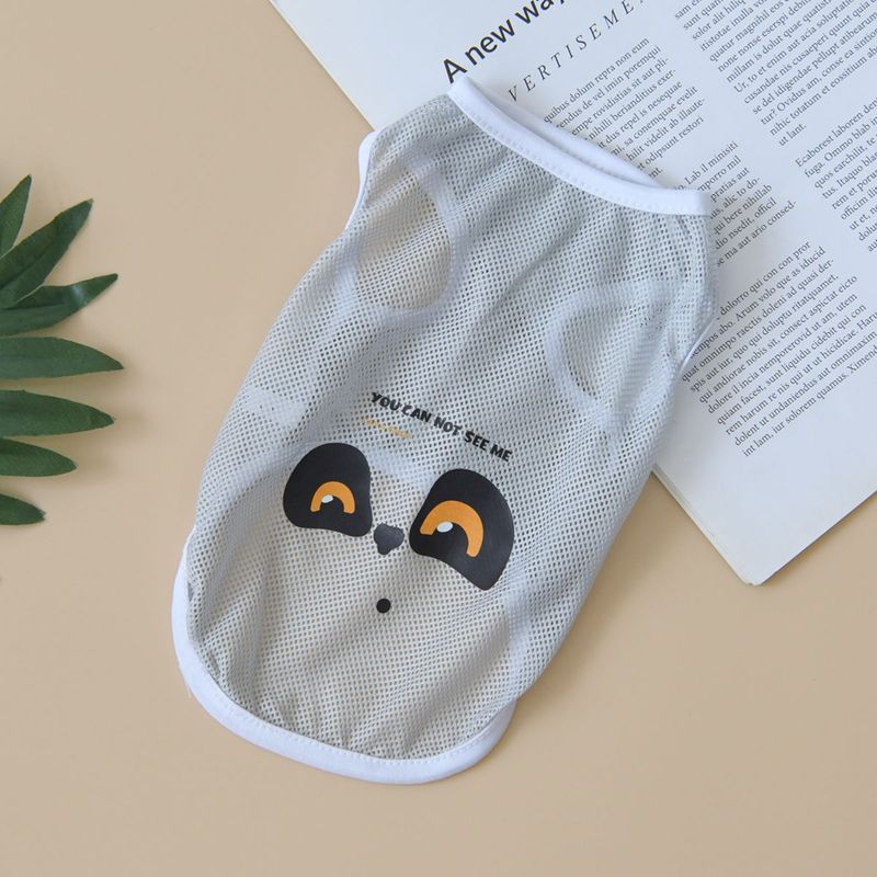 Dog Clothes Spring Summer Cool Mesh Bichon Golden Retriever Corgi Thin Breathable Cartoon Print Vest XS-6XL_voghion.com