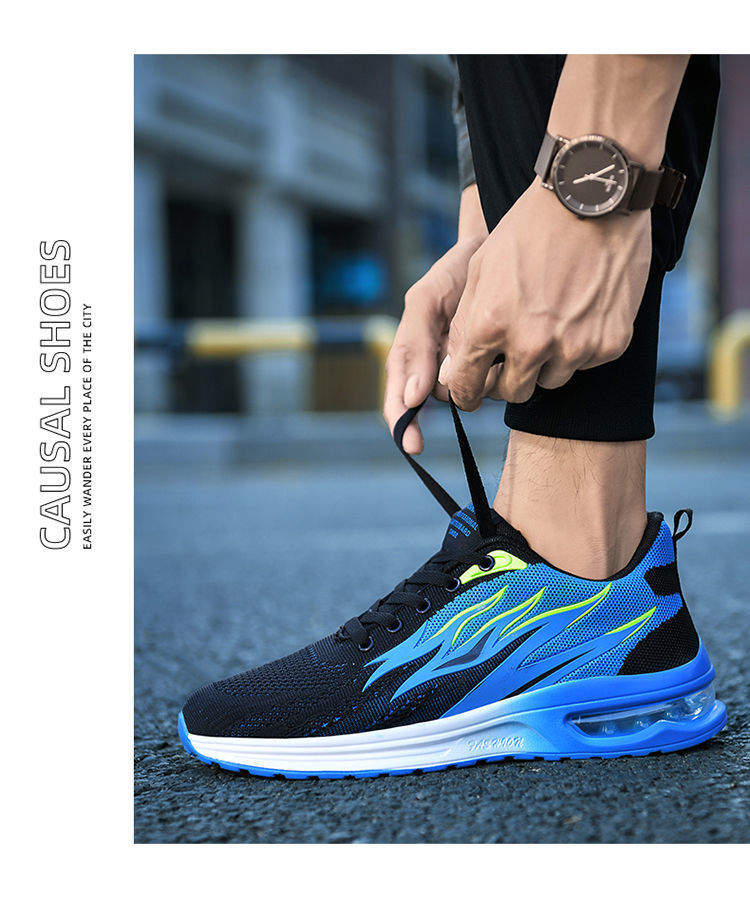 Men's Flame Cushion Running Shoes - Lightweight & Breathable With Soft Sole For Maximum Comfort (Trend Shock Absorption Gym & Jogging)_voghion.com