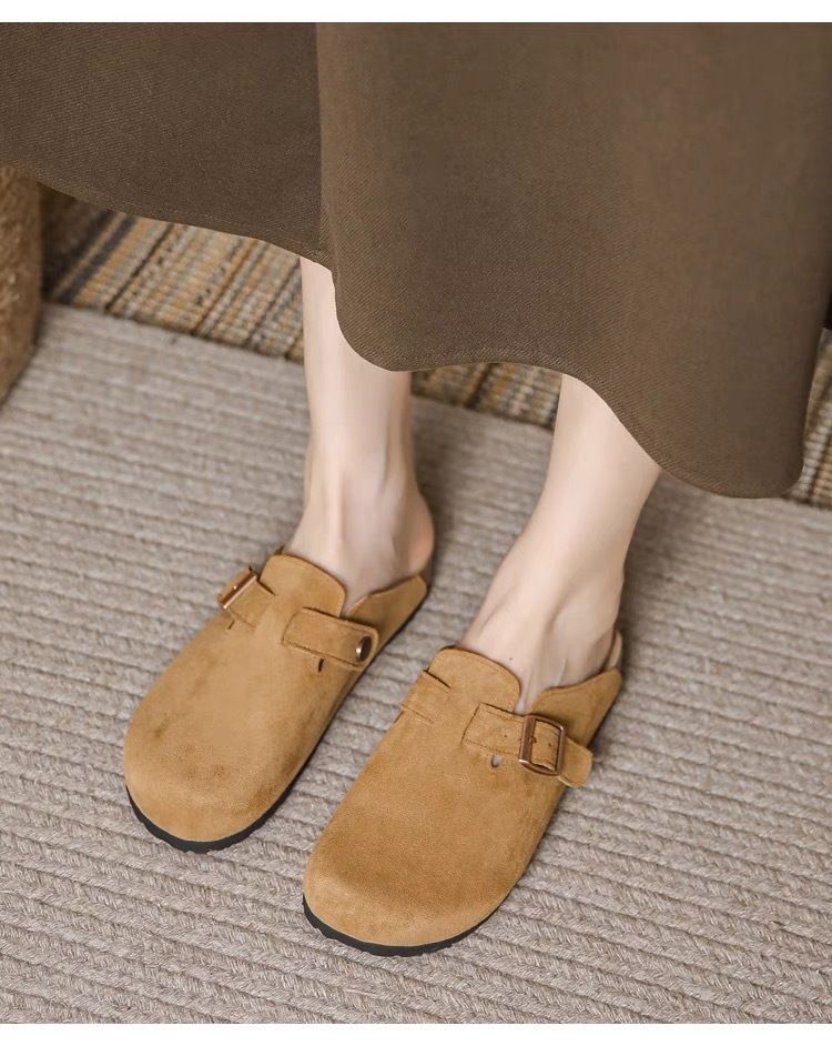 Pantofole da donna in tessuto con punta piatta, alla moda, con suola piatta, taglia grande_voghion.com