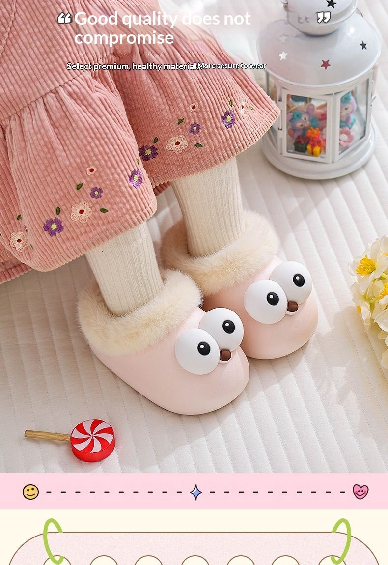ToyPulse ToyPulse 2025 Nuovo stile Pantofole in cotone per bambini con fodera interna staccabile Calde scarpe morbide e pelose lavabili_voghion.com