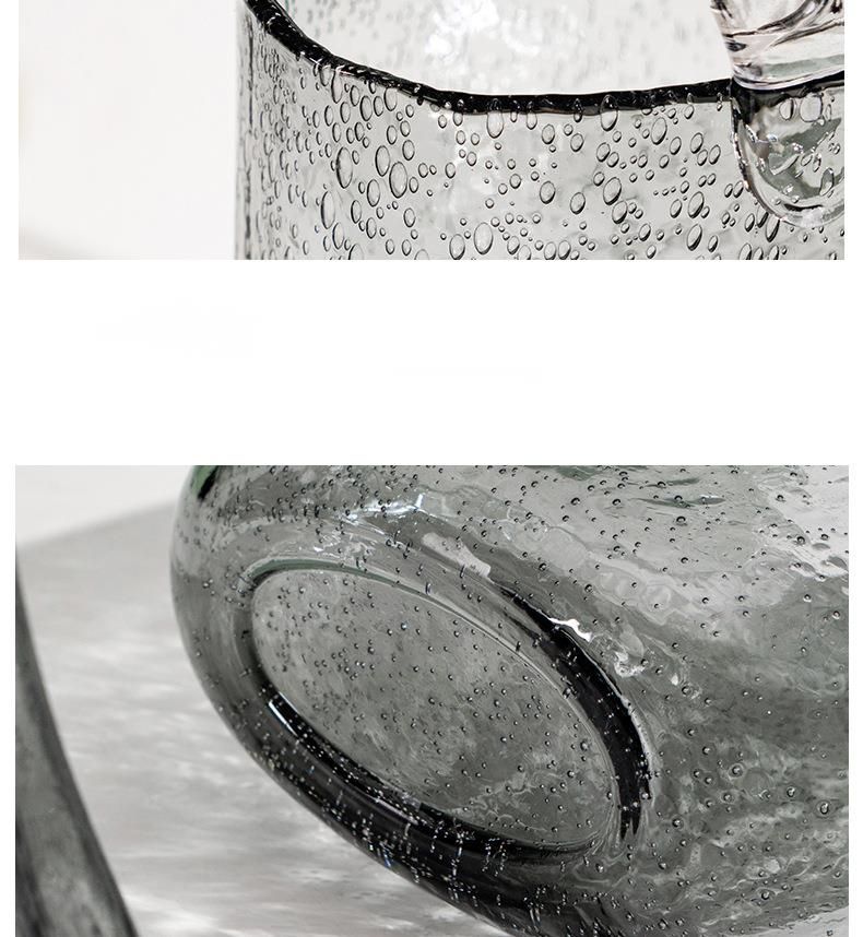 Trendy Creative Bag Handheld Basket Glass Transparent Hydroponic Arrangement Vase Flower Container Table Decoration_voghion.com