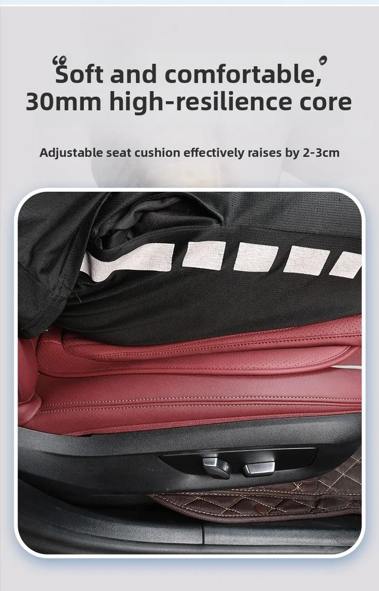 New Breathable Nappa Leather Non-slip Car Sponge High Rebound Pad Cushion Four Seasons Universal Auto Seat_voghion.com