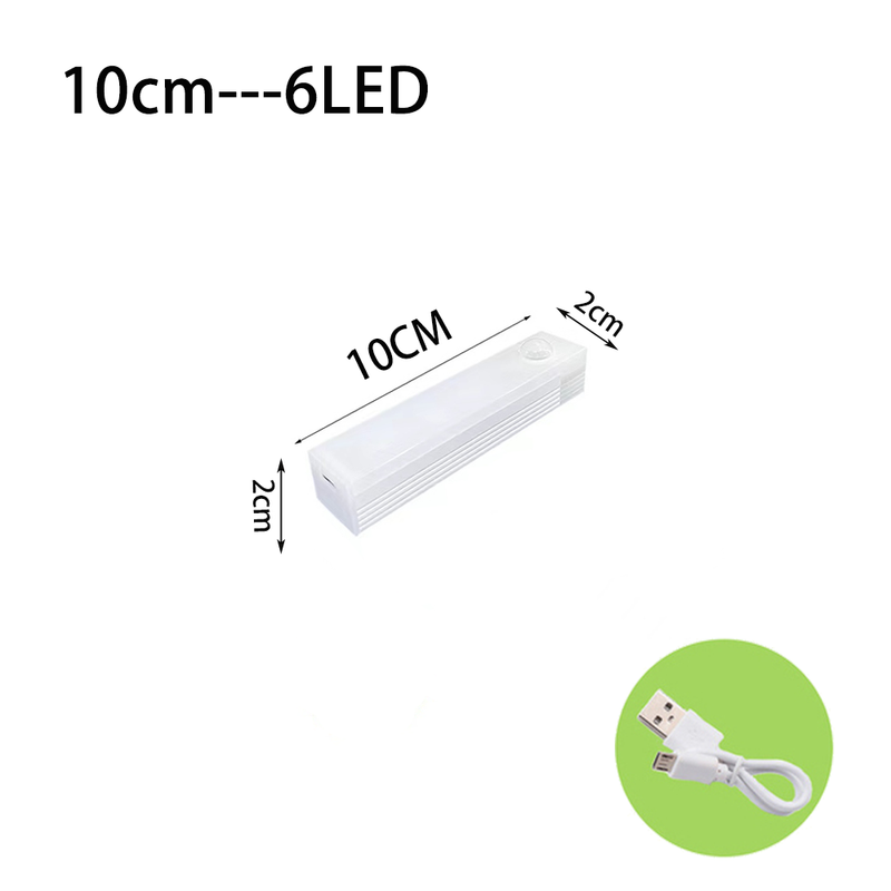 LED-Bewegungsmelder-Licht, kabelloses LED-Nachtlicht Typ C, wiederaufladbares Licht, Schrank, Kleiderschrank, Lampe, Treppenhaus-Hintergrundbeleuchtung für die Küche_voghion.com