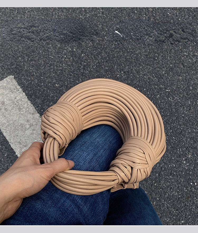 Handbags for Women 2023 New in Gold Luxury Designer Brand Handwoven Noodle Bags Rope Knotted Pulled Hobo Silver Evening Clutch_voghion.com