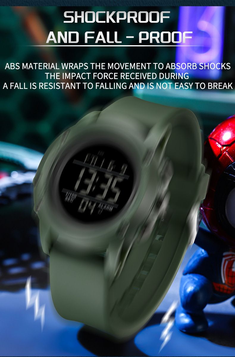 Orologio sportivo digitale con impermeabile fino a 50 m, sveglia multifunzione, cronometro, retroilluminazione a LED per uomini e donne, orologi elettronici per studenti multifunzione_voghion.com