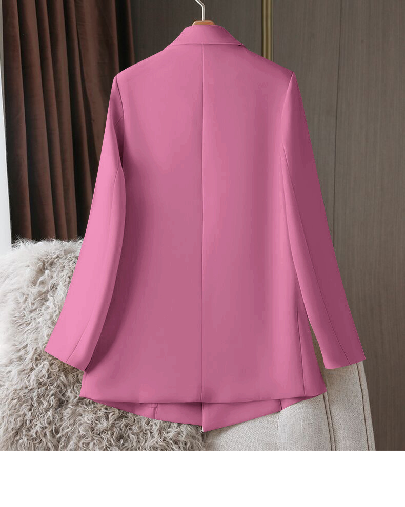 Damenmode Lose weiße Anzugjacke_voghion.com