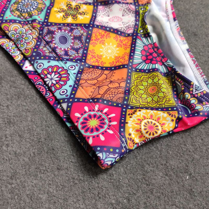 UXH Modische, schnelltrocknende Badehose mit europäischem Ethno-Print, große Größe, trendige Herren-Boxershorts_voghion.com