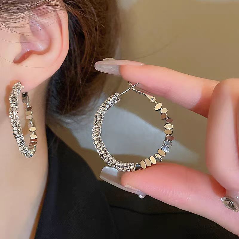 Orecchini a bottone micro-intarsiati con fiocco di neve super fatato in argento S, di alta qualità, per donna, leggeri e di lusso_voghion.com