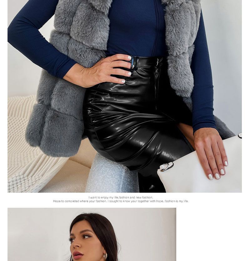 Women's fur patchwork warm waistcoat_voghion.com