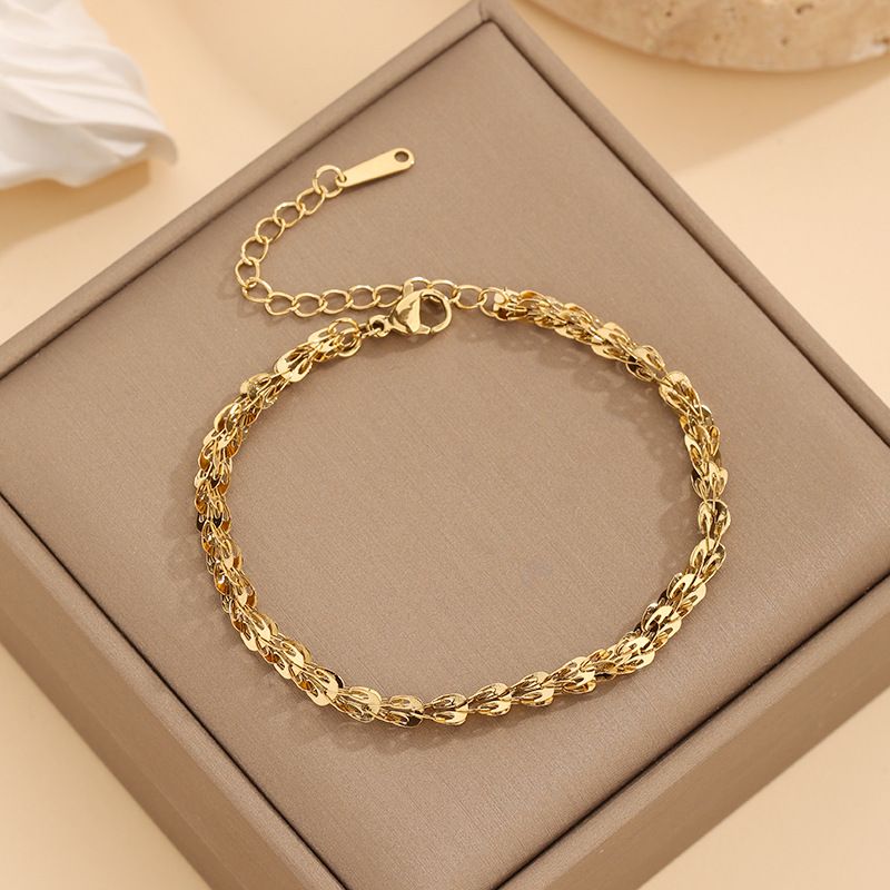 Halskette aus Titanstahl – Phönixschwanz-Design (klassischer und vielseitiger Damenschmuck, Geschenk für die Freundin)_voghion.com