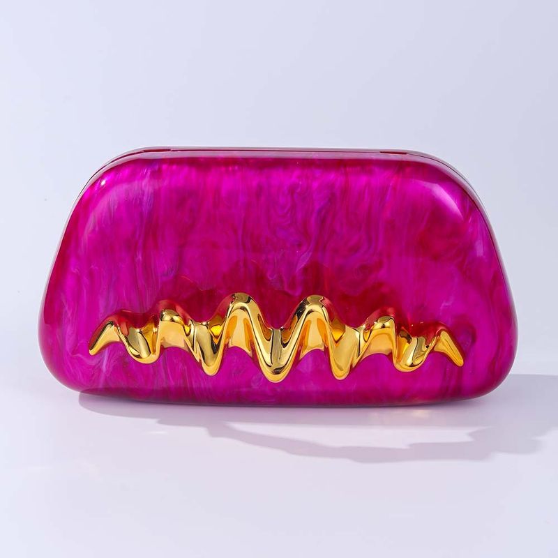 Acrylic Statement Clutch Bag – Unique Oval Shoulder & Wristlet Bag For Weddings, Parties & Evening Events_voghion.com