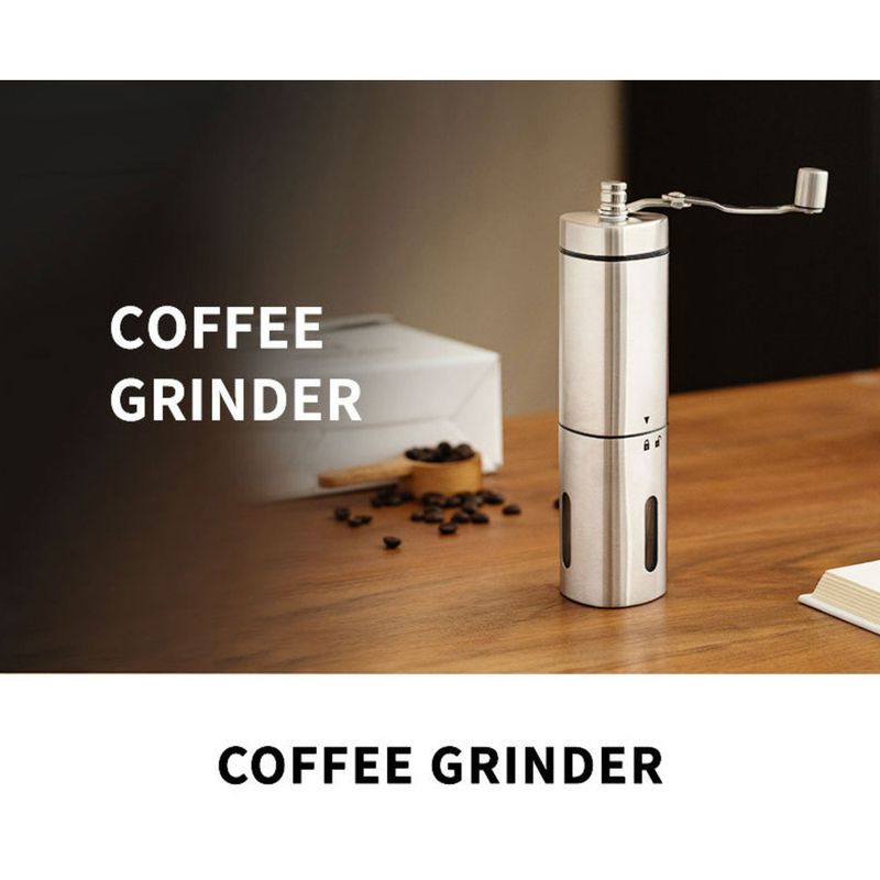 New Triangle Hand Shake Coffee Machine Stainless Steel Bean Pepper Grinder_voghion.com