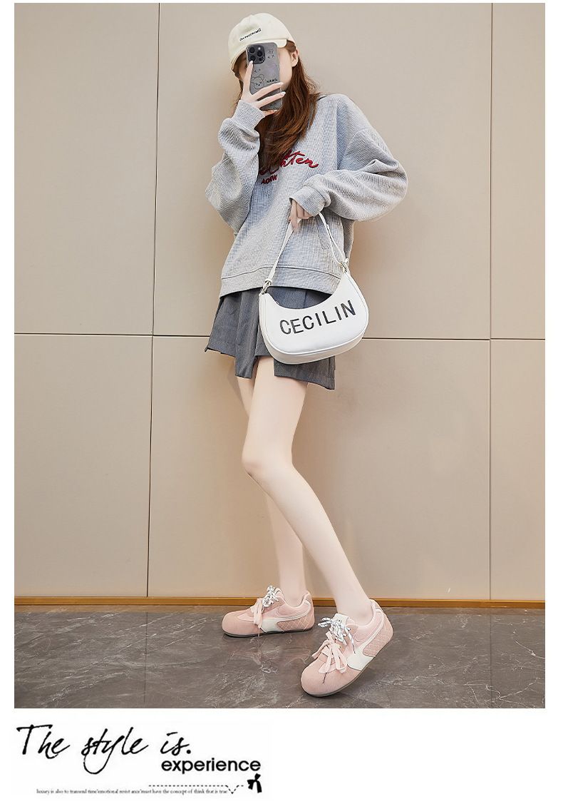 Retro German Training Little White Shoes Female Students Platform Heightening Shoes Casual Shoes Street Shooting Shoes_voghion.com