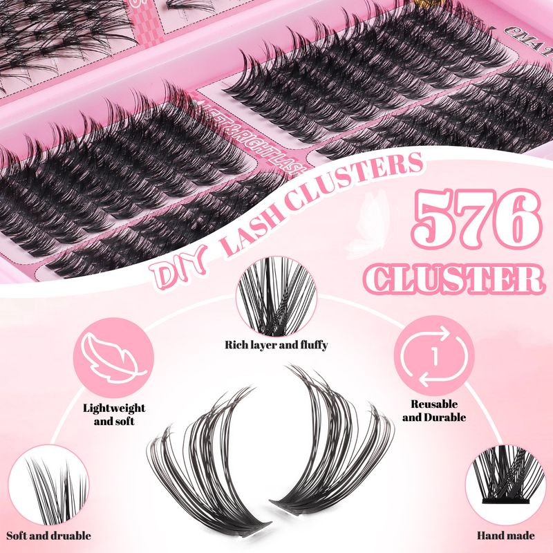 Single - Cluster Segmented DIY False Eyelash Book, European And American Popular Style, Natural And Dense, For Daily Use, Classic Design_voghion.com