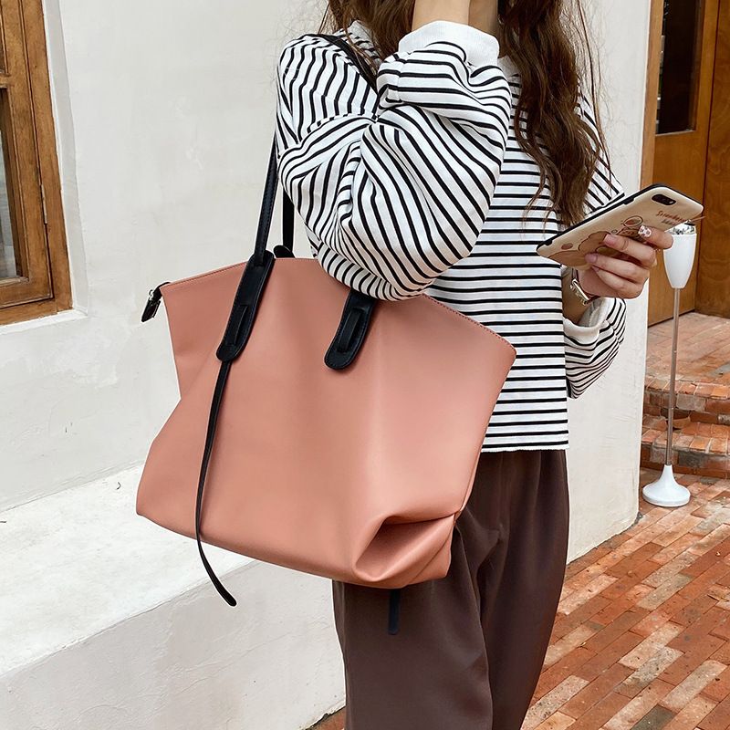Neue Koreanische version PU leder wasserdicht weiche oberfläche einfache tote casual große kapazität einzelnen schulter tasche,_voghion.com