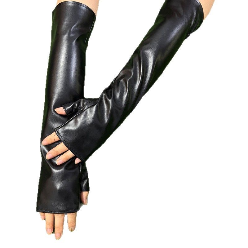 Verlängerte, einlagige Handschuhe, 40 cm lang, bis über den Ellbogen reichend, modische Armstulpen für Damen, Herbst/Winter_voghion.com