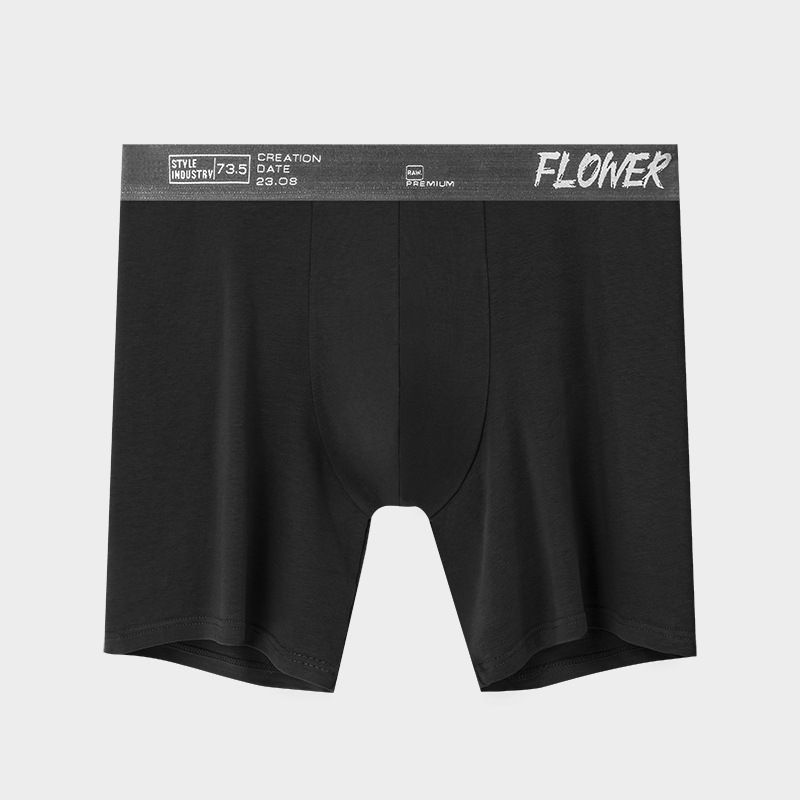 2025d European Sports Underwear Men's Pure Cotton Plus Extended Leg Fat Guy Pants Large Size Boxer Briefs_voghion.com