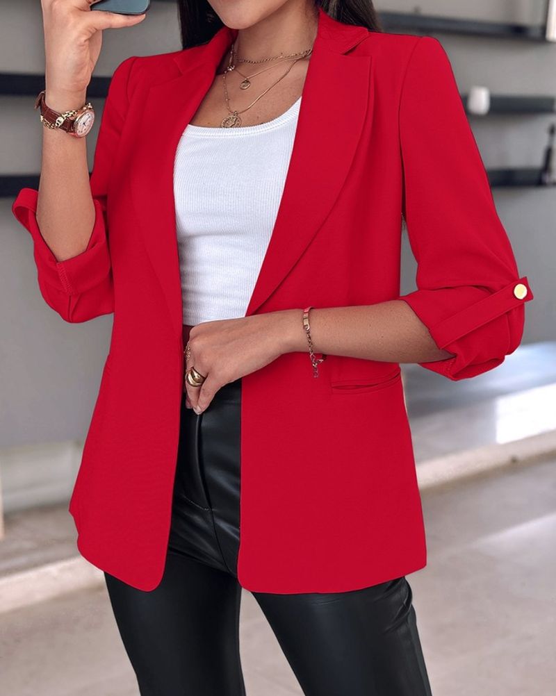 Blazer cardigan tinta unita a maniche lunghe autunno inverno 2025 per donna_voghion.com