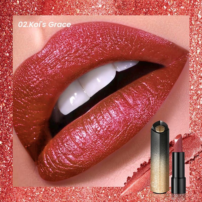Pudaier 8 Colors Pearlescent Waterproof Long Lasting Fine Flash Lipstick Glaze Lip Color Makeup_voghion.com