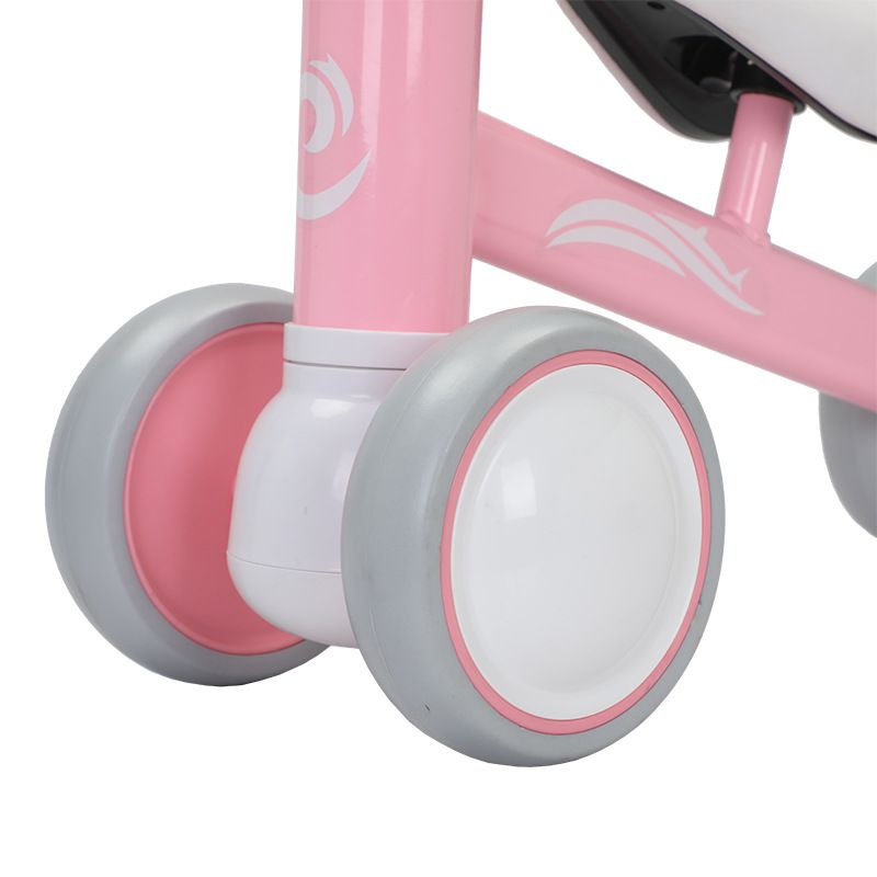 Vélo d'équilibre pour bébé, éclairage coloré, cadeau d'anniversaire pour bébé de 10 à 36 mois, sans pédale, quatre roues silencieuses et siège souple, jouets d'éveil préscolaire_voghion.com