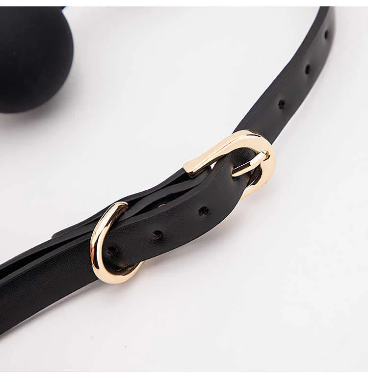 NXY Spielzeug für Erwachsene BLACKWOLF Paar Silikonknebel BDSM Bondage Fesseln Offener Mund Sex Ball Harness Gurt für Frauen_voghion.com