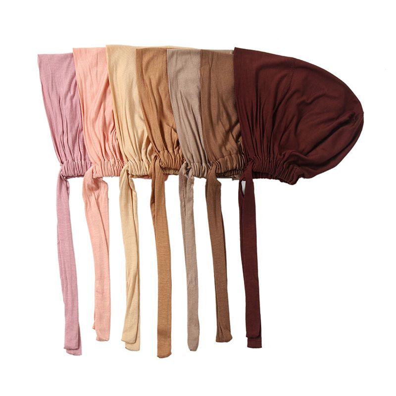 Pañuelo para la cabeza ajustable con banda elástica de color sólido MSL10_voghion.com