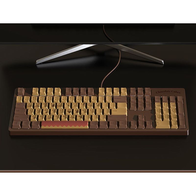 Heijue AK533 Chocolate Full Key Hot-Swappable Blue Pink Switch 104 Keys Mechanical Keyboard DIY_voghion.com