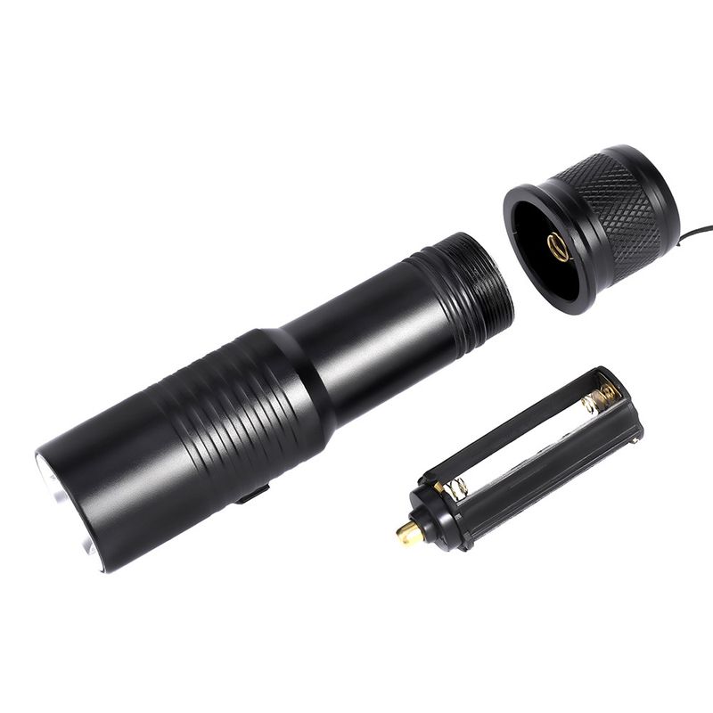 LED Magnetic Control Hand Push Wasserdichte Taschenlampe Wiederaufladbare Outdoor Notfall Aluminium Legierung Tauchen Taschenlampe_voghion.com