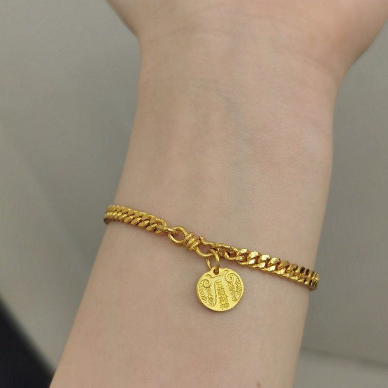 Colorful Cuban Bracelet Light Luxury High-end Fashion Trend Simple Personality Jewelry High Appearance Versatile Hand_voghion.com