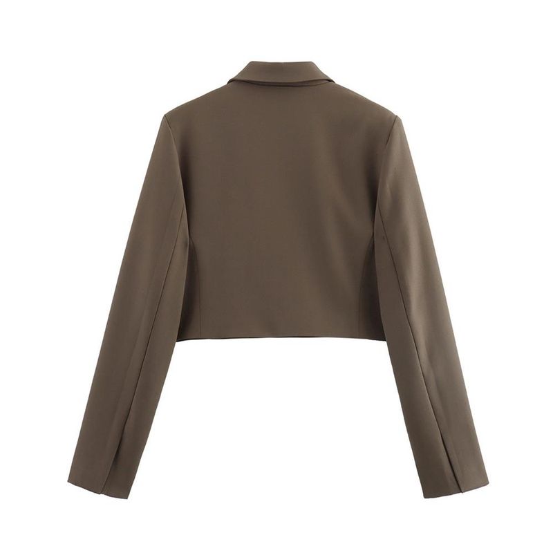 Women's Clothing 2024 Autumn Winter New Style Personality Fashion Simple Short Blazer Jacket For Women_voghion.com