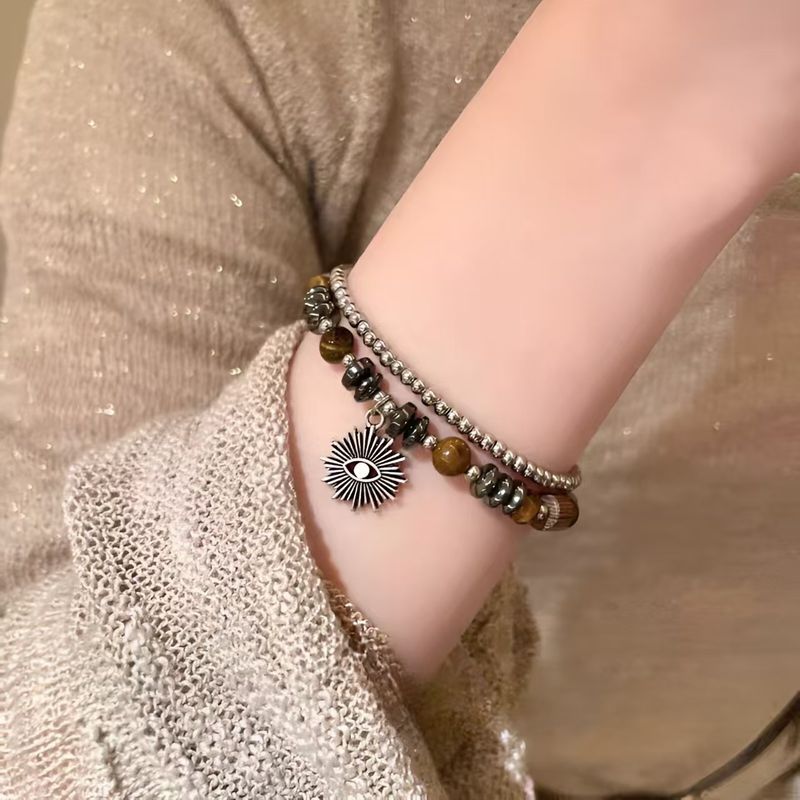 Nouveau bracelet chinois en perles de cloche de style national chic de Chine, double couche superposée, petite foule, haute qualité, polyvalent, main_voghion.com