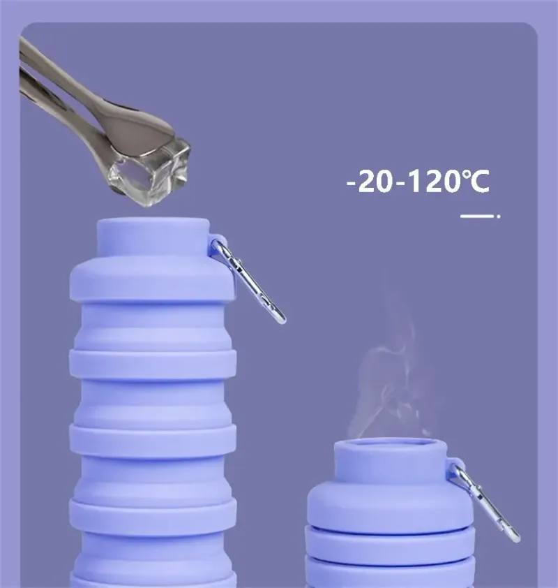 Bouteille pliable peu encombrante - Outils de voyage en silicone_voghion.com