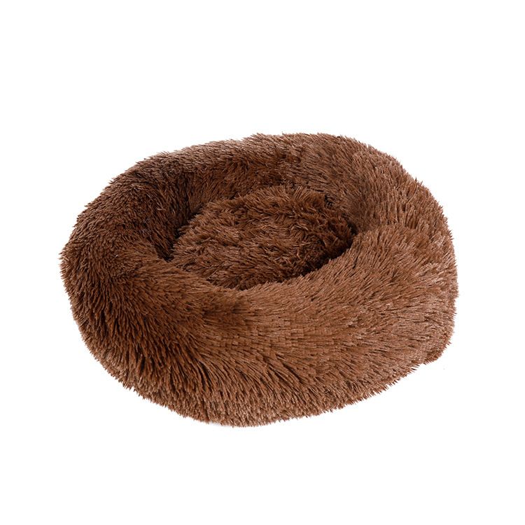 Removable And Washable Zippered Round Plush Bed All-Season Dog Cat Pet Mat_voghion.com