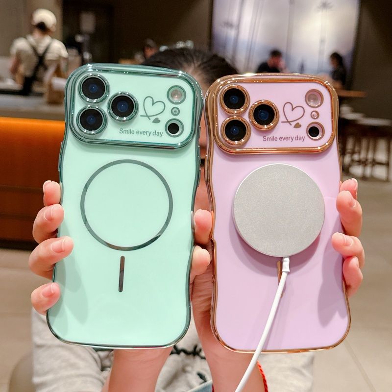 For Magsafe Magnetic Large Window Phone Case For IPhone 17 16 13 15 14 11 12 Pro Max Plus 16e 17 Air Shockproof Silicone Cover_voghion.com