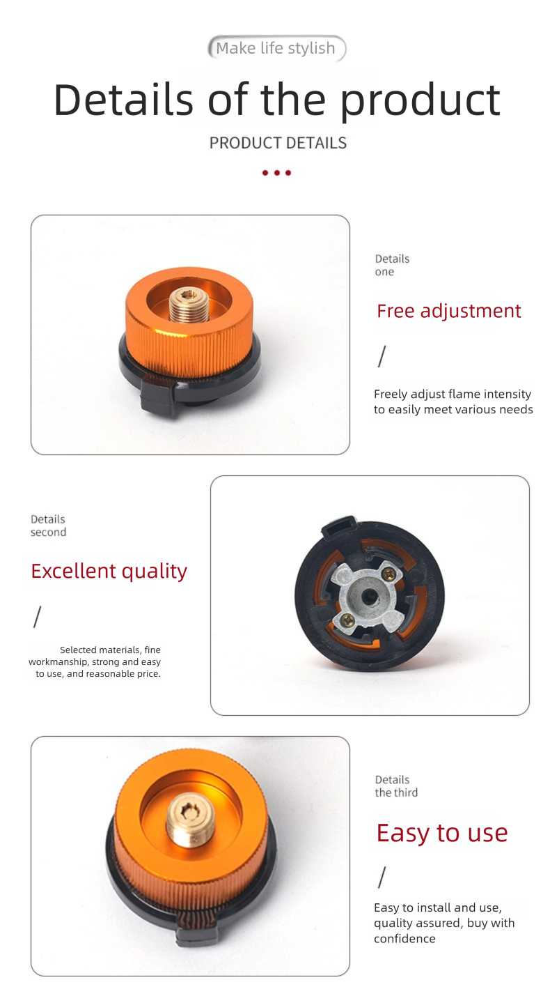 Outdoor Cassette Self-Locking Multi-Functional Camping Converter Stove Head Gas Tank Adapter_voghion.com